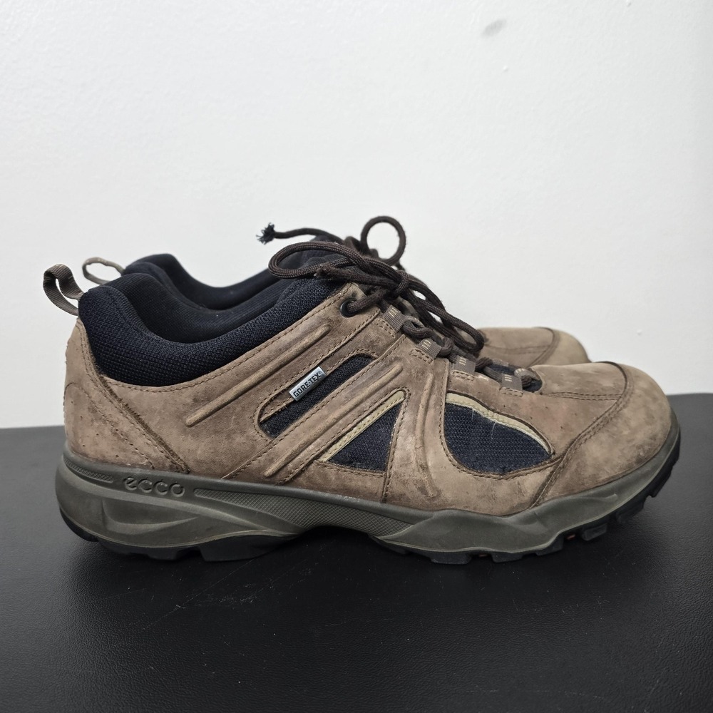ECCO‎ Shoes Mens Size 12 46 Brown Gore-Tex Leather Hiking Walking Trail Sneakers